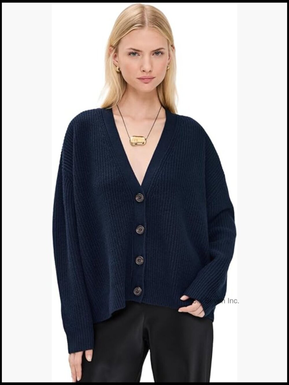 Cropped Cashmere Cocoon Cardigan - Oversized V-Neck